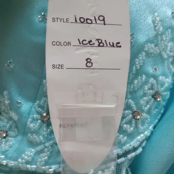 Y2K Sheer Beaded Sequined Mermaid Prom Dress - Picture 4 of 4